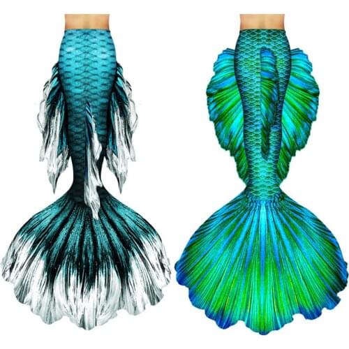 Customized HOT Big Mermaid Tail Kids Adult Women Men Mermaid Tail With Monofin Flipper Beach Costumes Mermaid Swimsuits Cosplay