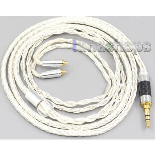 LN007228 16 Core OCC Silver Plated Earphone Cable For Shure se535 se846 Se425 Se315 Se215 MMCX