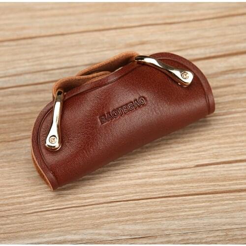 Leather Smart Key Wallet DIY Keychain EDC Pocket Car Key Holder Key Organizer Holder Smart Key Holder
