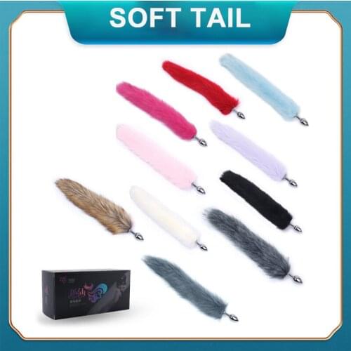 Best Selling Sex Toys, Imitation Fox Tail, Artificial Tail Hair, Metal Anal Plug, Adult Products, Backyard G-spot Teasing