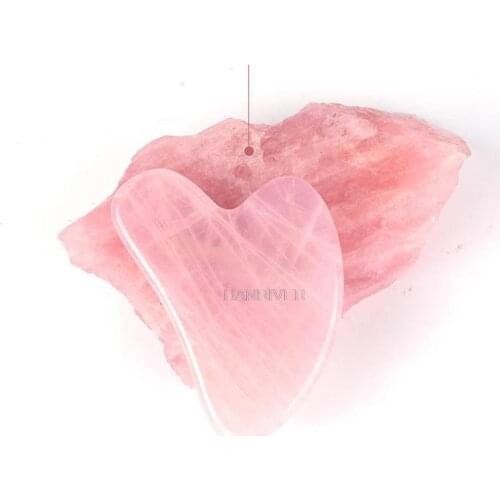 Face Care Massage Roller Natural Rose Quartz Gua Sha Tool Health Skin Acupuncture Massager Neck Slimming Anti Wrinkle Cellulite