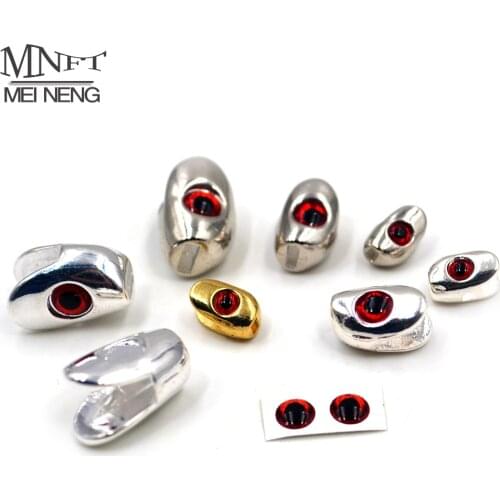 MNFT Fish Skull Weighted Heads With 3D Eyes Size L M S Fly Fishing Lure For Streamers Fly Tying Materials