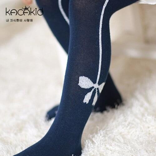 Kacakid 2019 New Arrival Flower Stripe Cotton Princess Girls Anti-slip Children Kids Tights