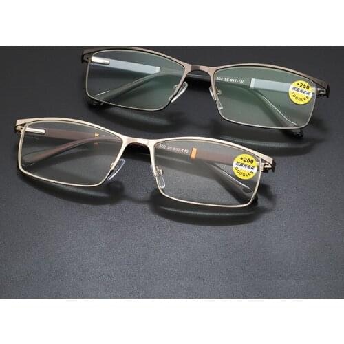 New Vintage Metal Full Frame Anti Blue Light Reading Glasses Women Men Clear Lens Presbyopic Eyeglasses With Diopter+1.0 to +4.0