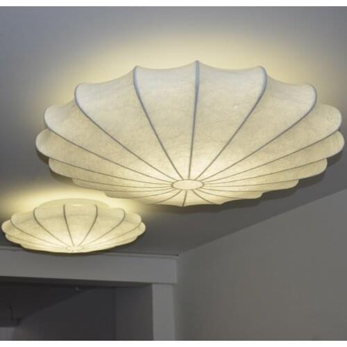 Simple modern ceiling lights living room bedroom restaurant personality Italy silk flying saucer flat lantern ceiling lamp