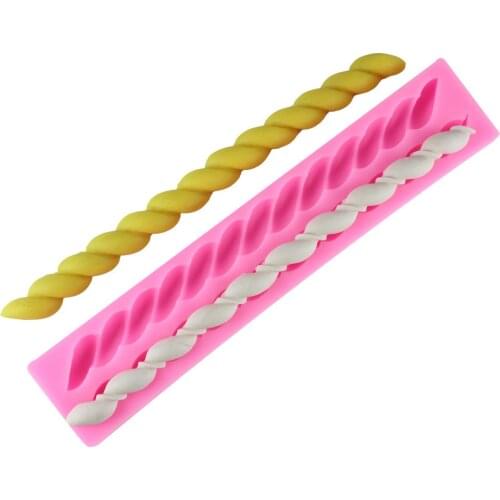 Long Spiral Shape Silicone Mold Cake Tools For Cake Decorating Fried Bread Stick Fondant Cake Chocolate Decor