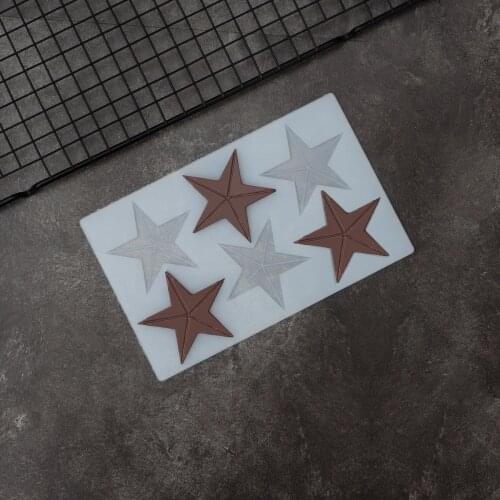 Star Shape Chocolate Stencil DIY Chocolate Garnish Chip Cake Decorating Silicone Mold Transfer Sheet Baking Chablon