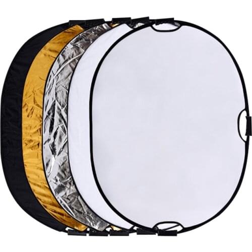 60*90CM 5 in 1 Portable Foldable Studio Photo Collapsible Multi-Disc Light Photographic Lighting Reflector with Carrying Bag