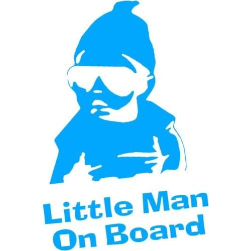 Waterproof Car Sticker Little Man on Board Funny Baby Car Vehicle Reflective Decals Sticker Styling Decoration