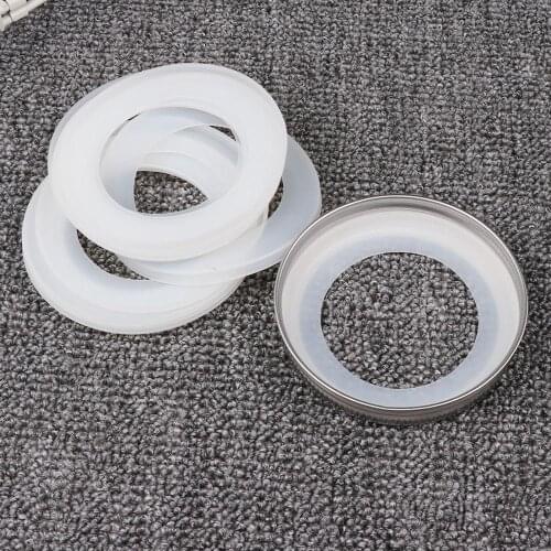 10Pcs Food Grade Silicone Sealing Ring Reusable Airtight O Rings Elasticity Washer Gasket for Leak Proof Storage Mason Jar Lids