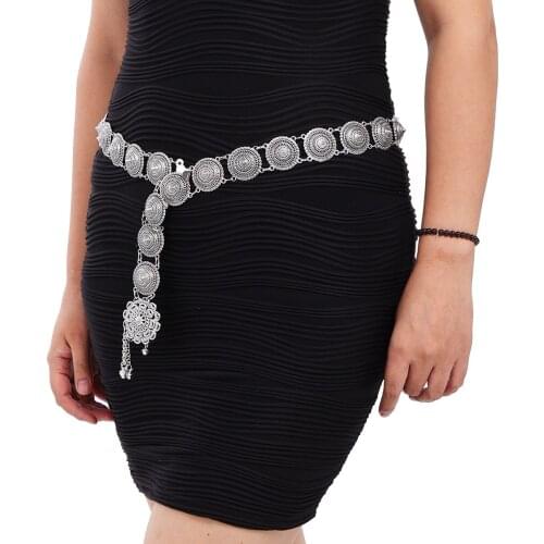 Silver Waist Chain Bells Metal Tassel Belly Chain Charm Belt Chains Tudor Elizabethan Cosplay Accessories Sashes