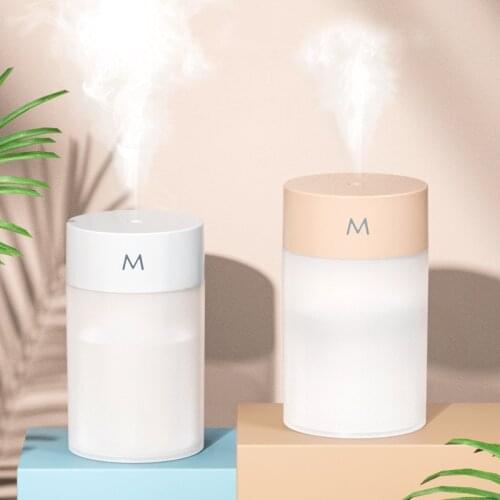 1PCS 260ML Mini Ultrasonic Air Humidifier Aroma Essential Oil Diffuser Home Car USB Fogger Cool Mist Maker with LED Night Lamp