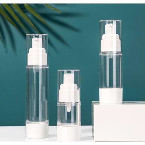 10Pcs 15/30/50/100ml 2 Types Refillable Empty Bottle Pressure Emulsion Bottle Spary Bottle with Lotion Pump Pressure Bottles