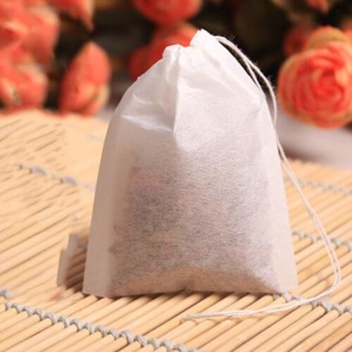 100Pcs/Lot Teabags 5 x 7CM Empty Scented Tea Bags With String Heal Seal Filter Paper for Home Office