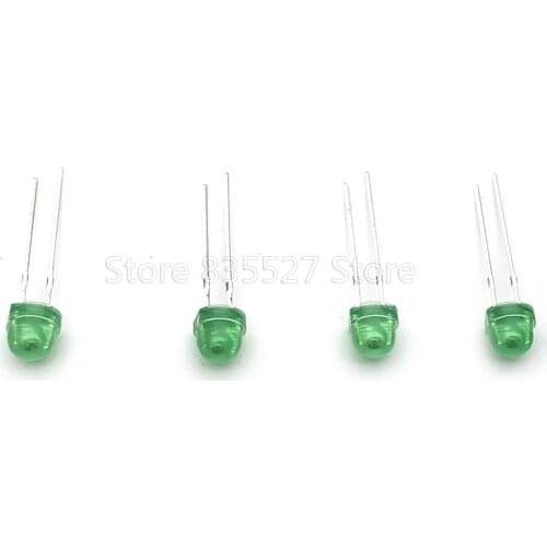 1000pcs/lot green shell turn green light 5mm straw hat LED lamp beads LED Light-emitting diodes (leds)
