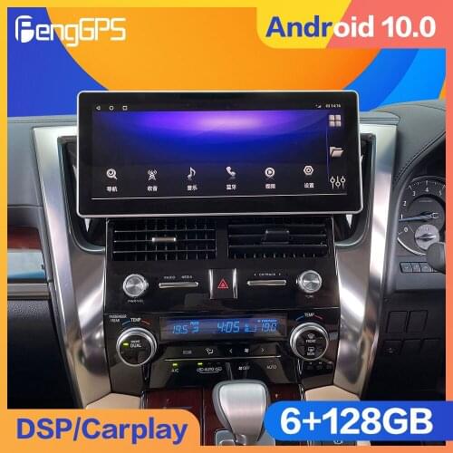 128G Android 10.0 For Toyota Alphard 30 2015 - 2019 Carplay Car Multimedia Player GPS Navigation Auto Radio Stereo HeadUnit 2din
