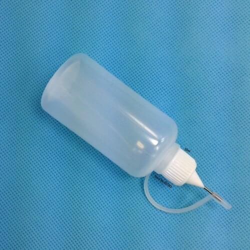 180PCS/LOT Empty Plastic 50ML Steel Needle Embeded Dripper Bottles Free Shipping