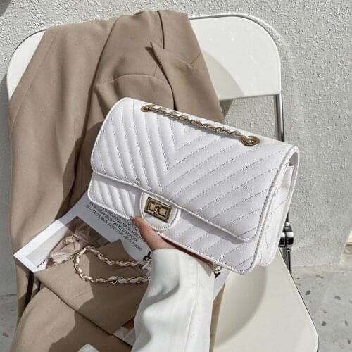 2021 Fashion V Pattern PU Shoulder Bag Women Classic Lingge Crossbody Bags Female Shopping Handbag and purse Good looking