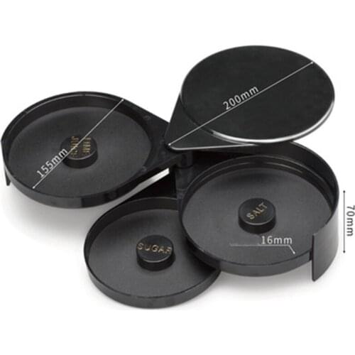 3 Tier Bartender ABS Tool Cocktail Accessory Glass Rimmer Rotating Salt Home Practical Bar Lime Juice Sugar Durable