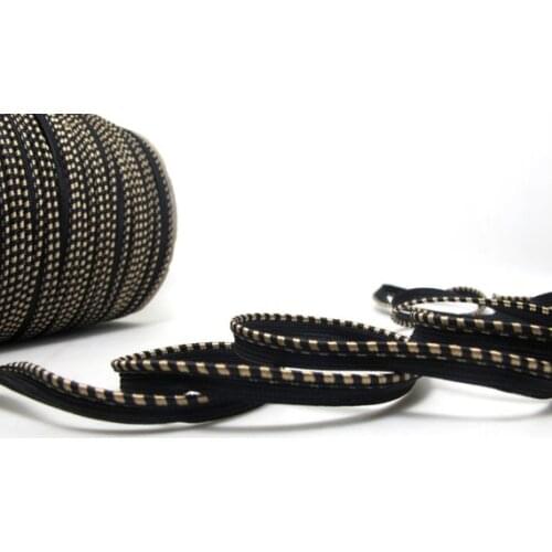 5 Yards 3/8 Inch Black and Brown Satin Piping Lip Cord Trim|Pillow Cushion Trim|Upholstery Edging Trim Sewing Supplies