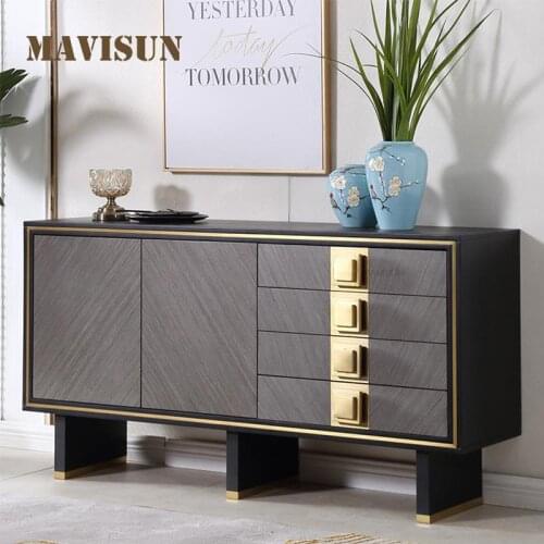 American Mild Luxury Cupboard Minimalist Bedroom Locker Post Modern Living Room Entrance Cabinet Small Apartment Tea Cabinet
