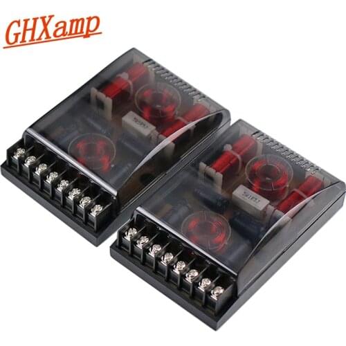 GHXAMP 3 Way Car Speaker Crossover 150W Tweeter Midrange Woofer Car Audio Speakers Divider 3 Way Divider 2PCS