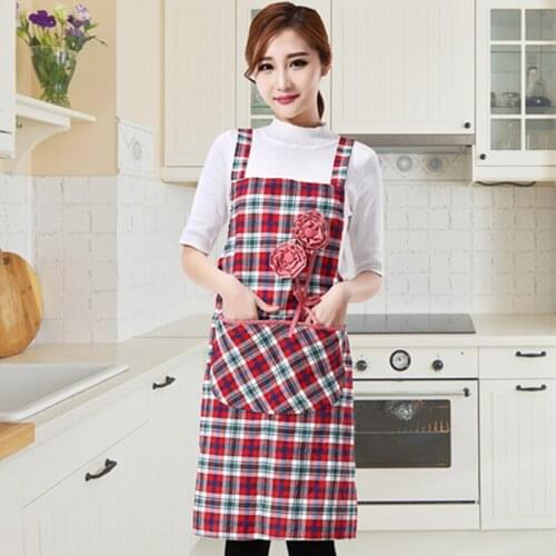 Sleeveless apron Korean fashion kitchen oil-proof anti-wear cooking cotton men and women adult waist home work clothes