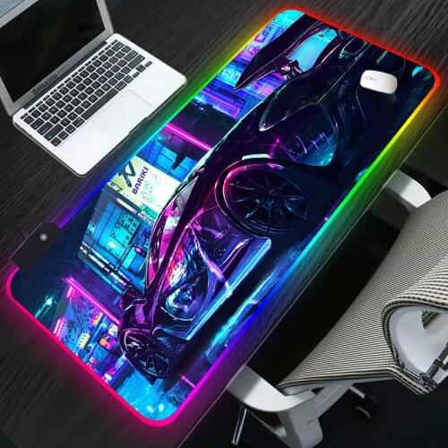 RGB car McLarens Mouse Pad gaming accessories speed mini pc Gamer desk Mat Laptop Keyboard Table tapis souris mousepad 90x40