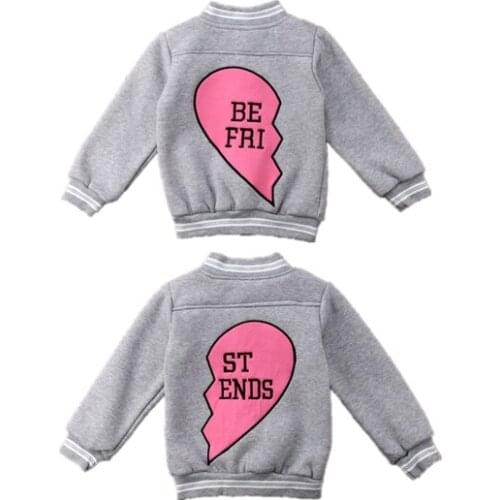 Best Friend Matching Clothes Coat Toddler Kids Baby Boys Girls Warm Tops Coat Jackets Outerwear Snowsuit Clothes Autumn Winter
