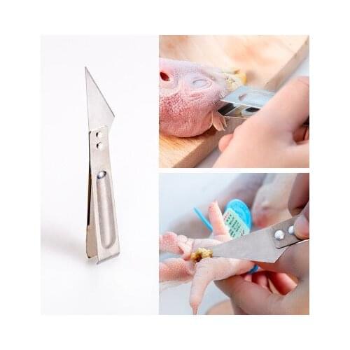 BF040 Multi-function stainless steel wool implement pig hair clip pull kitchen pig hair pliers clamp 14.3*1.3cm