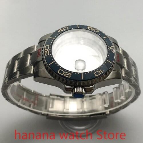 NH35 NH36 Mingzhu2813 Miyota is suitable for automatic chain 40mm stainless steel case transparent cover bezel yellow blue