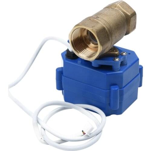 New DN20 G3/4 Brass Electric Motorized Ball Valve 12V DC, 3 Wire Setup 2 Way