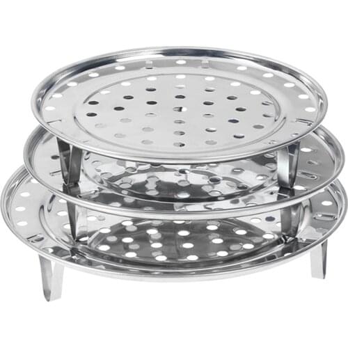 Steamer Shelf Rack Stainless Steel Stand Pot Steaming Tray Cookware Kitchen Accessories Home Hollow Design Steaming Rack