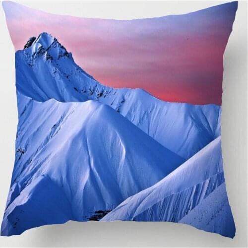 Luxury Printing Morimo Funny scenery snowberg snow mountain Stylish Custom Zippered Square Pillow Cover Pillowcases