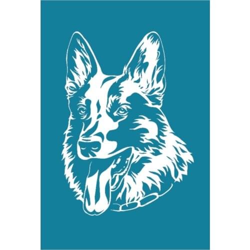 Alsatian Dog Self Adhesive Silk Screen Printing Stencil Mesh Transfers DIY Tool N0PA