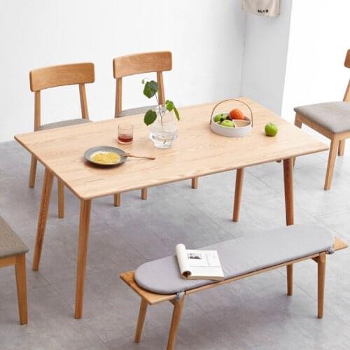 Eat desk and chair of completely real wood combination of contemporary and contracted oak Nordic folding small family table
