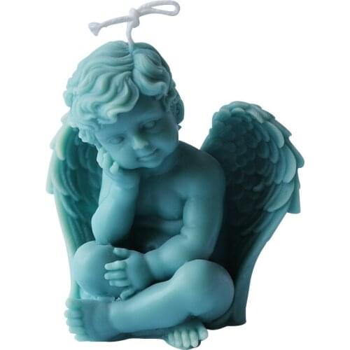 3D Angel Candle Silicone Mold European-style Little Angel Decoration Scented Candle DIY Candle Making Supplies Plaster Mold