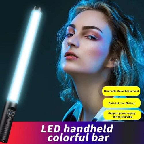 RGB Colorful LED Stick Fill in Light Handheld 20W 3000K LED Flash Light stick Speedlight Photographic Lighting