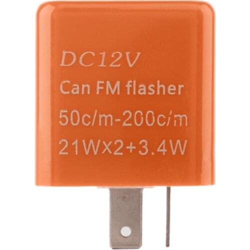 12V 2 Pin Waterproof Motorcycle Signal Indicator Relay Speed Adjustable LED Indicator Flasher Relay Flash Blinker Resistor