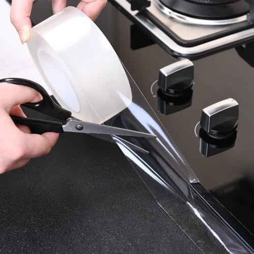 Kitchen Sink waterproof adhesive tape Bathroom Toilet Crevice Strip tape Strong Self-adhesive Transparent Tape Seal strip
