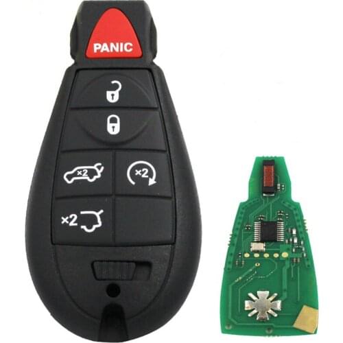 XRHSKEY New Replacement KEYLESS Remote Key Control with 5+1/6 Buttons 434mhz PCF7941 46 Chip for Chrysler FCC:M3N5WY72XX