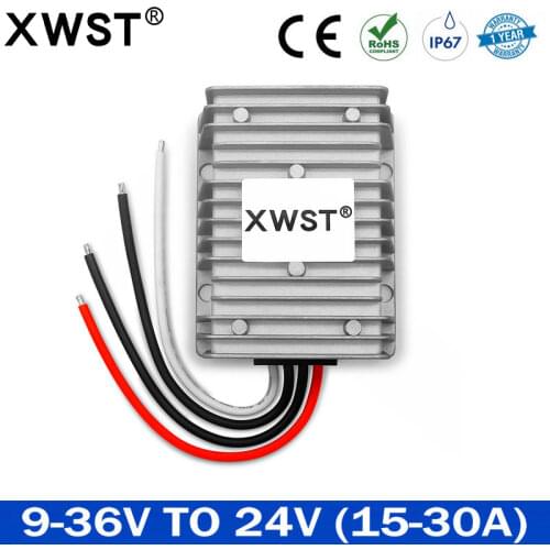 XWST Hot Sale 9-36V to 24V 15A 30A 25A 28A DC DC Converter Reducer Regulator Voltage Stabilizer Step-up Down 600W For Car LED