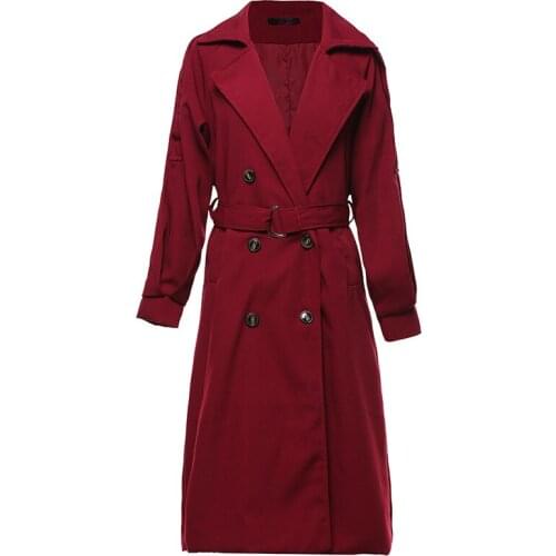 Bella Philosophy Autumn Jacket Coat Women Double Breasted Windbreaker Sashes Coat Female Casual Long Sleeve Outwear