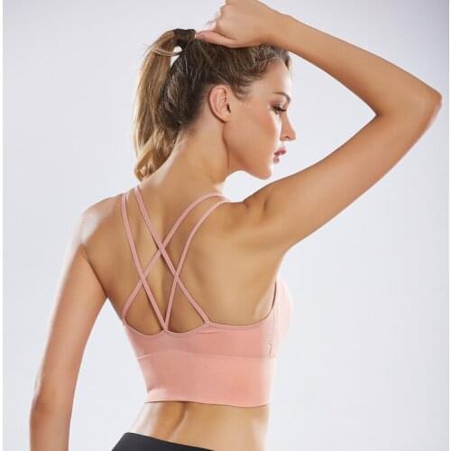 Women Sports Bra Sexy Brathable Sports Top Yoga Bra Push Up Female Gym Fitness Sports Underwear Female Seamless Bra