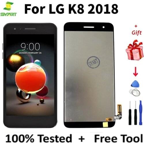 For LG K8 2018 5.0" 2018 SP200 MX210 MX210HM Aristo 2 Plus LCD Display Touch Screen Digitizer Assembly With Frame Free Free Tool