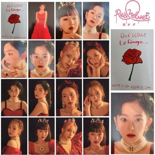 16 Pcs/Set KPOP High Quality Red Velvet Girls RBB RV Album HD Photo Card PVC Cards Self Made LOMO Card Photocard