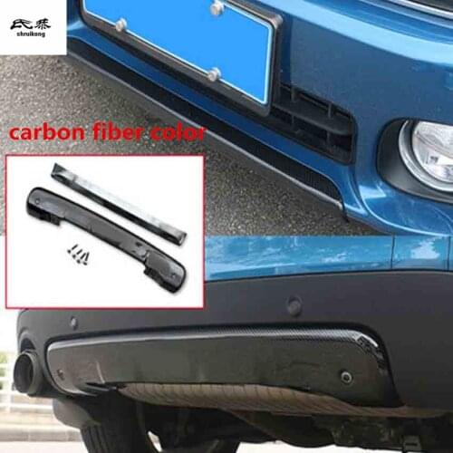 2pcs/lot stainless steel carbon fiber ganin front and rear bumper protection pedal cover for MINI cooper F60