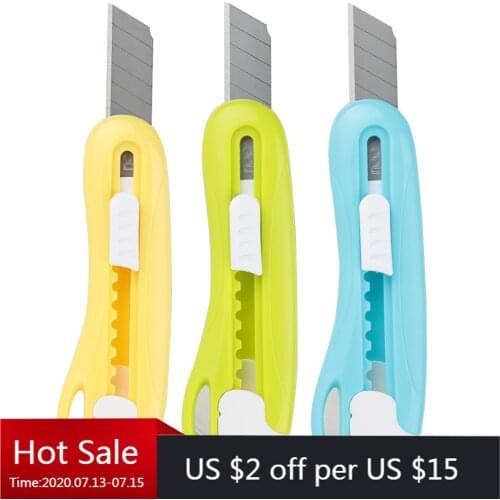 20 Pcs Cutting Supplies Utility Knife Candy Color Art Knife for Rope Hole Letter School Tool Wholesale Office School Supplie