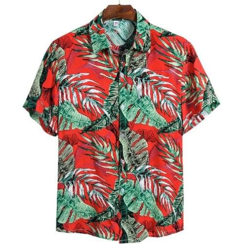 2021 Summer Shirt For Men Cardigan Short Sleeve Shirts Beach Flower Shirt Men Turtleneck Hawaiian Shirt рубашка мужская