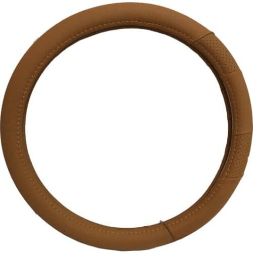 38CM Orange Plain Universal High Quality Fashion PU Leather Car Auto Steering Wheel Cover